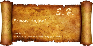 Simon Hajnal névjegykártya